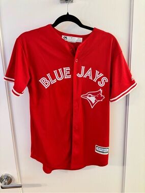 Majestic Red CoolBase Baseball Jersey Patch